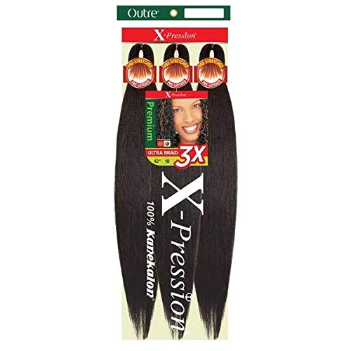 OUTRE SYNTHETIC PRE STRETCHED ULTRA BRAID - XPRESSION 3X 52” (Color:2 Dark Brown Pack of 2)
